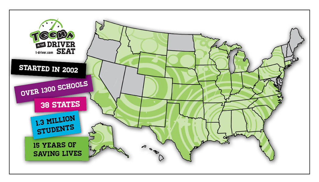 Started in 2002, over 1300 schools, 38 states, 1.3 million students, 15 years of saving lives.