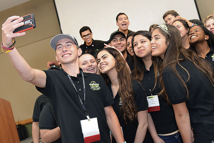 Where We Go from Here. A photo shows a group of teenagers taking a selfie 